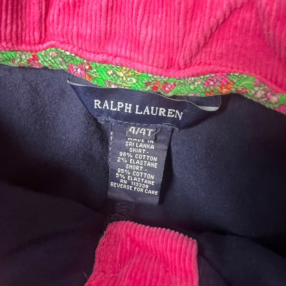 Ralph Lauren Toddler Girl‎ Size 4T Vibrant Pink Corduroy Skirt